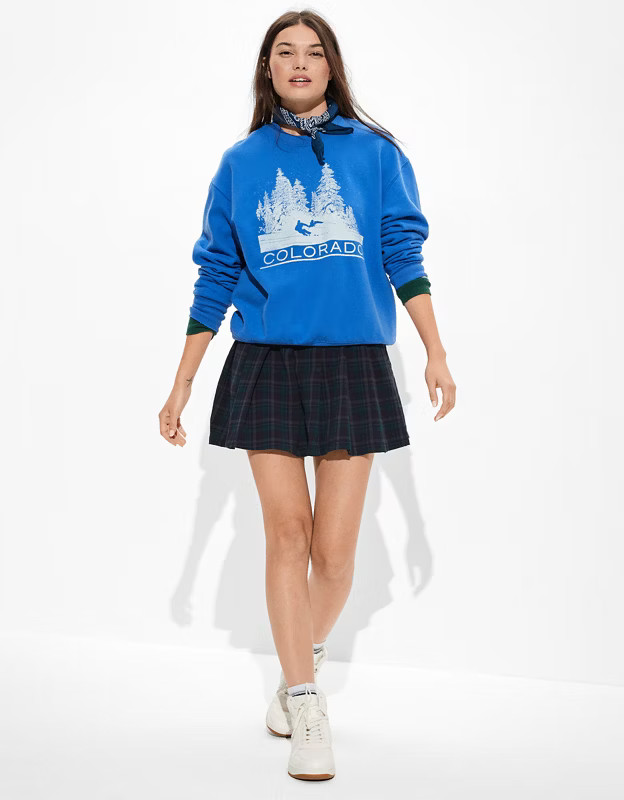 AE Super Soft Colorado Graphic Sweatshirt | American Eagle Outfitters (US & CA)