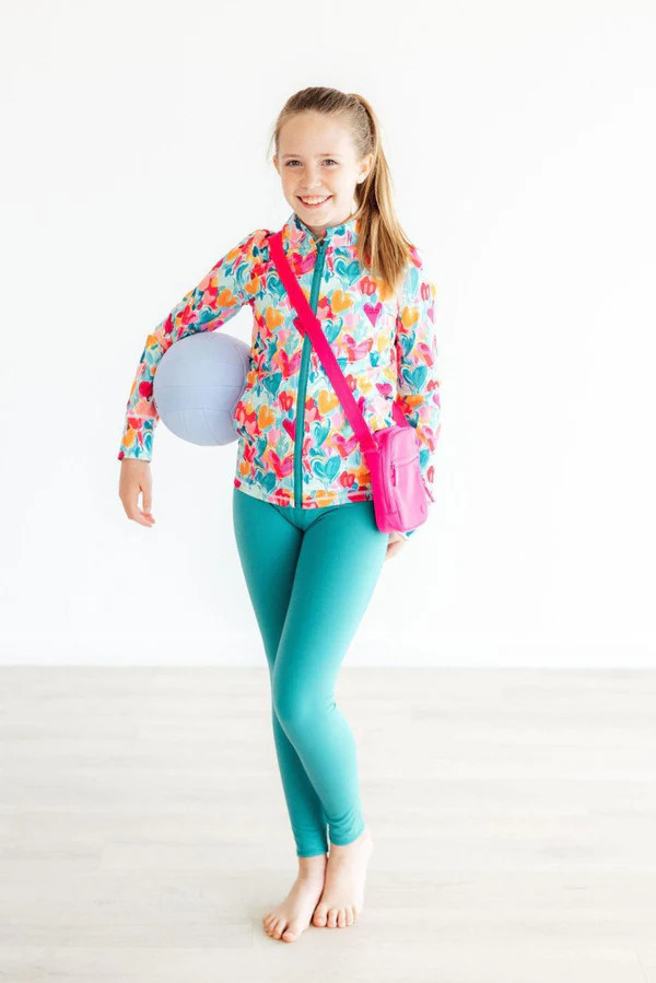 Turbo Teal Active Legging | Mila & Rose