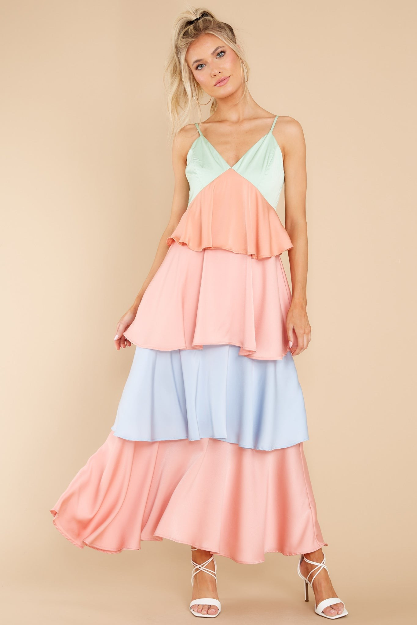 Leave You Speechless Orange Multi Maxi Dress | Red Dress 