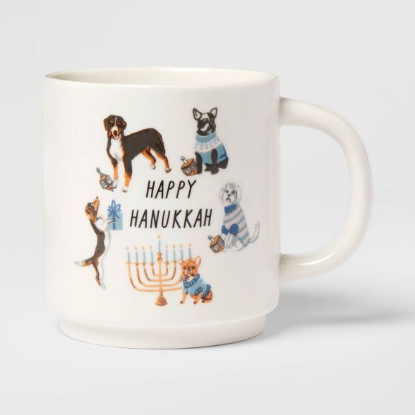16oz Happy Hanukkah Mug White - Threshold™ | Target