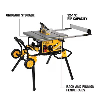 DEWALT  10-in Carbide-Tipped Blade 15-Amp Portable Table Saw | Lowe's