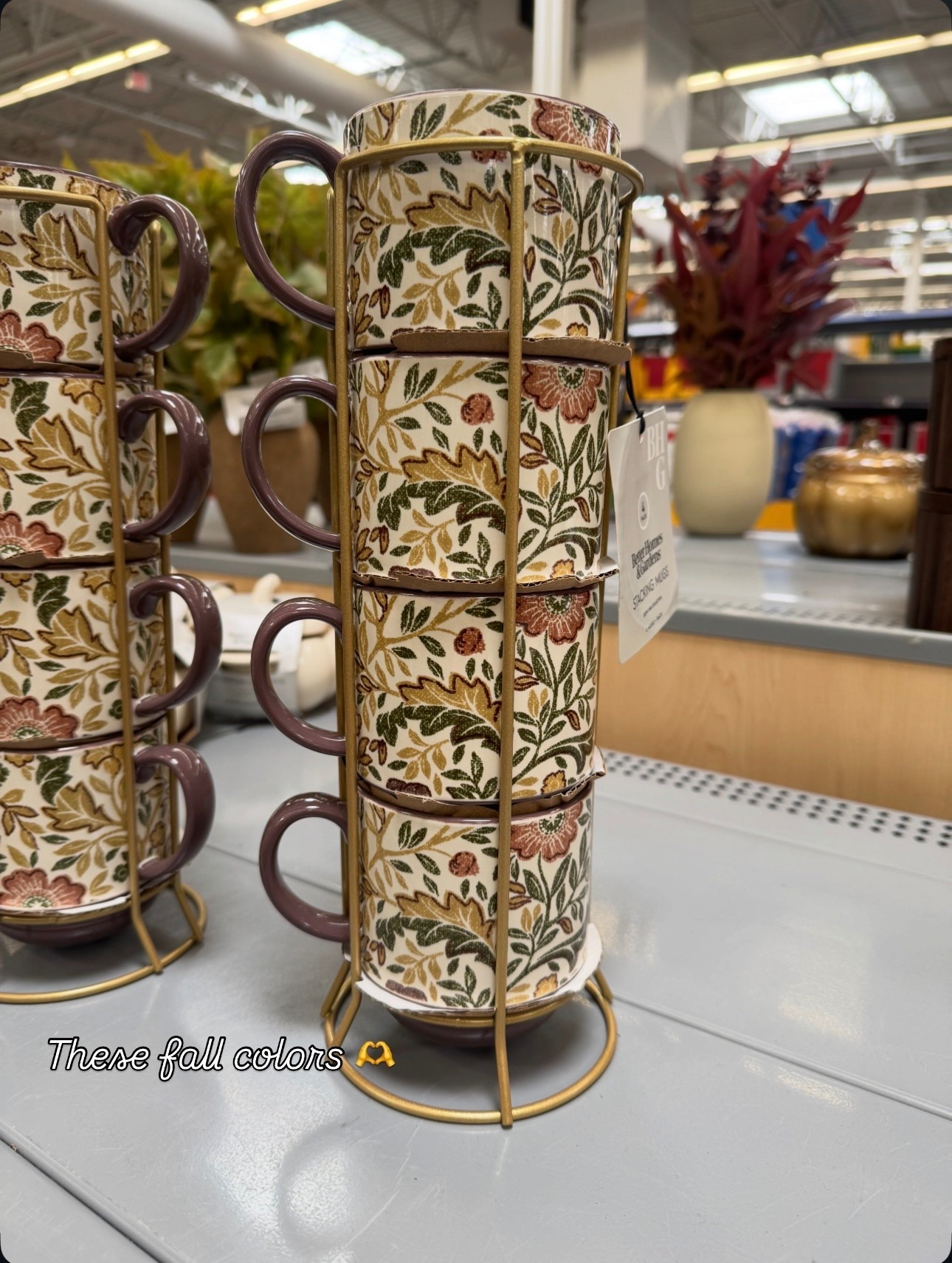 Walmart✨ Better Homes & Gardens Edith Vine Floral 14 oz Stoneware Stacking Mugs with Metal Storage Rack, 5-Piece Set

#LTKSeasonal #LTKHome #LTKmorningroutine