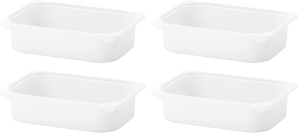 I-K-E-A 4x TROFAST Storage Box,White Container 16 ½x11 ¾x4 '' | Amazon (US)