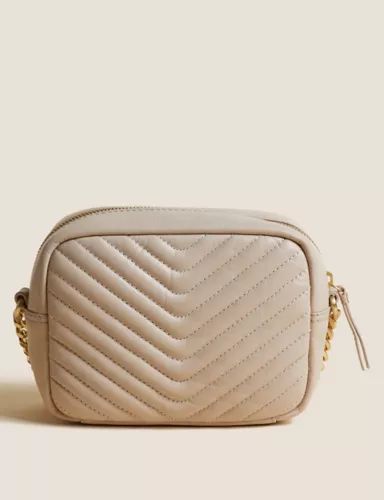Leather Quilted Camera Cross Body Bag | Marks & Spencer (UK)