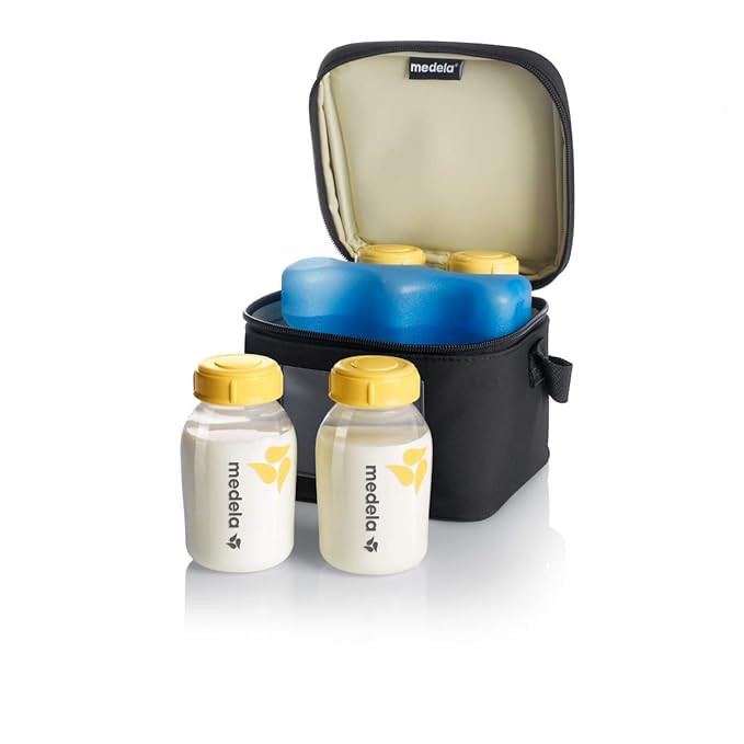 Medela Breast Milk Cooler and Transport Set, 5 ounce Bottles with Lids, Contoured Ice Pack, Coole... | Amazon (US)