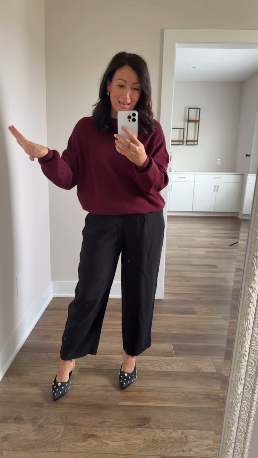 TARGET 🎯 TUESDAY
• medium sweater - oversized fit 
• medium pants - I’m 5’4
• heels true to size - very comfy 


#LTKgrwm #LTKPetite #LTKFindsUnder50