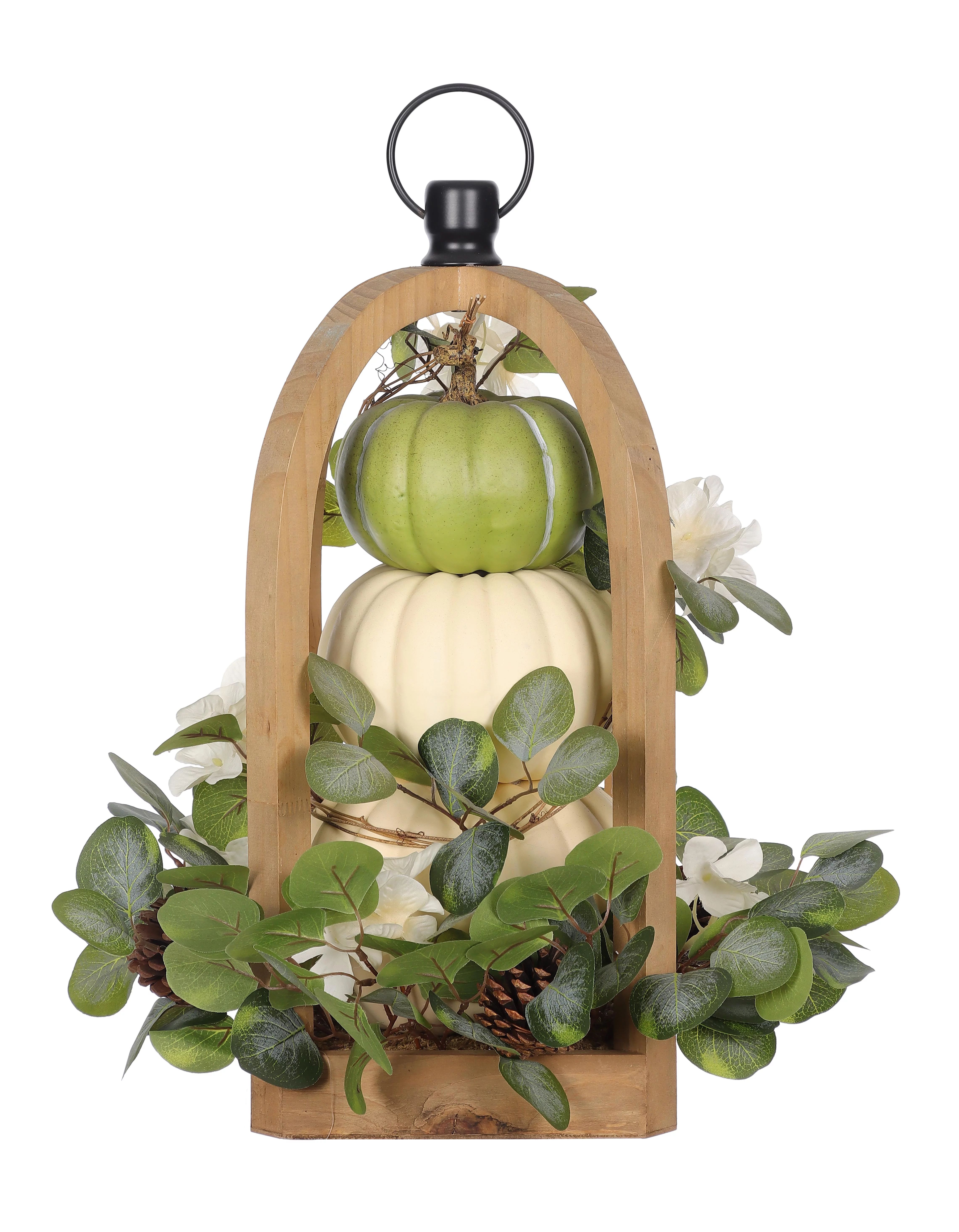 Way to Celebrate Harvest 20.5" Height Lantern with Pumpkins Decoration | Walmart (US)