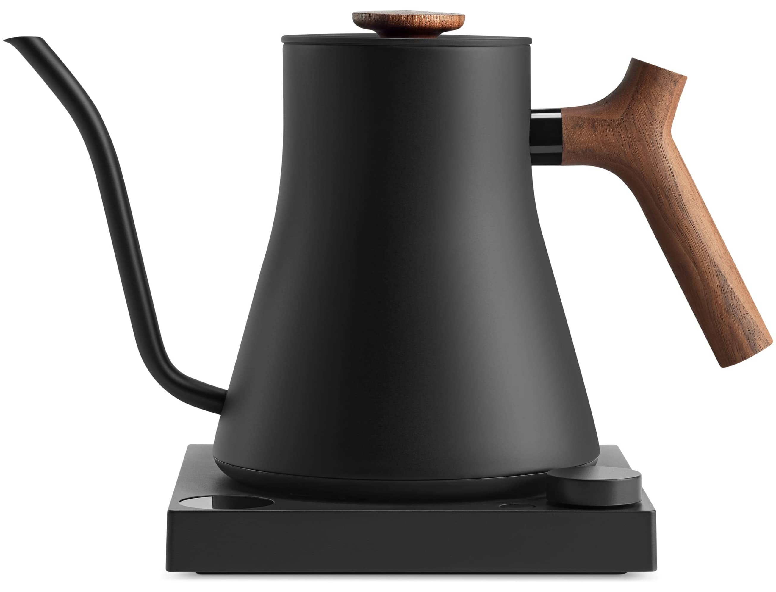 Fellow Stagg EKG Pro electric kettle in matte black with walnut