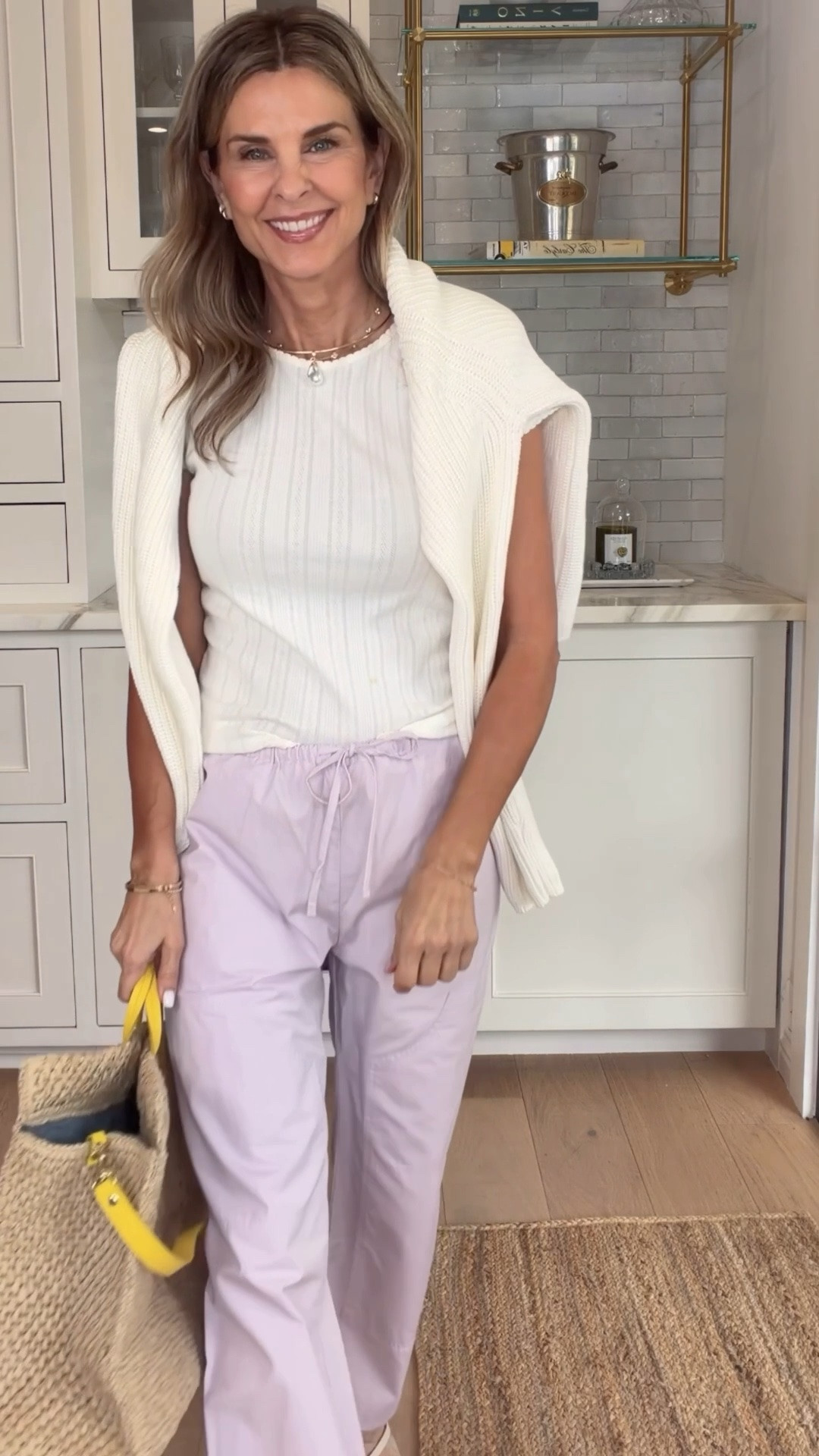 Cotton pants under $100, several colors and selling quickly. Wearing XXS
-Pointelletee sz small
-flats choose your bigger size
-lip liner is hydrating and lasts! Color Lunge
-lip gloss is a longtime favorite in color Glazed

#LTKootd #LTKdayinmylife #LTKOver40