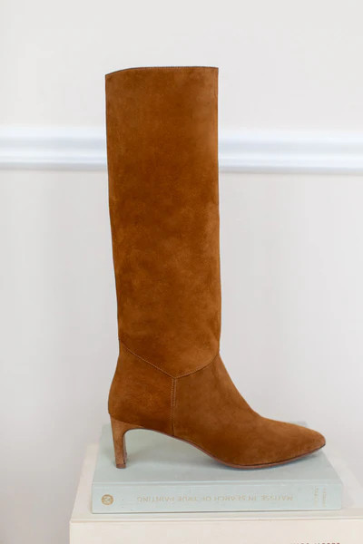 Lou Walking Boot - Dark Camel Suede | Emerson Fry