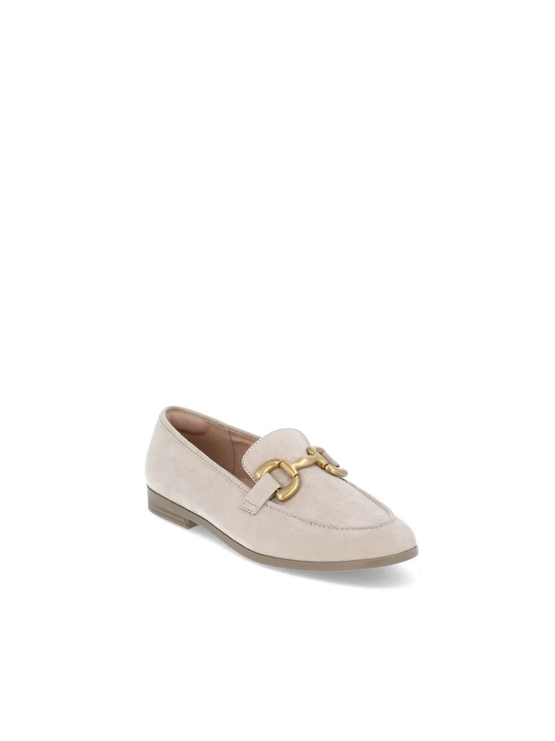 Time and Tru Women's Faux Microsuede Buckle Loafer | Walmart (US)