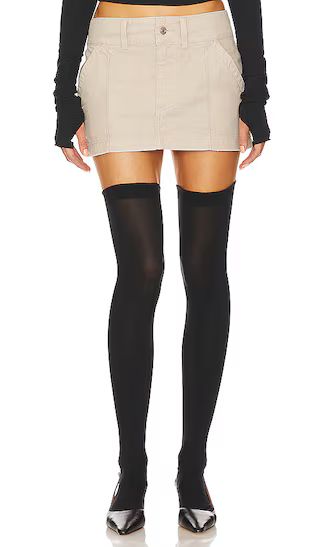 Workwear Mini Skirt in Taupe | Revolve Clothing (Global)