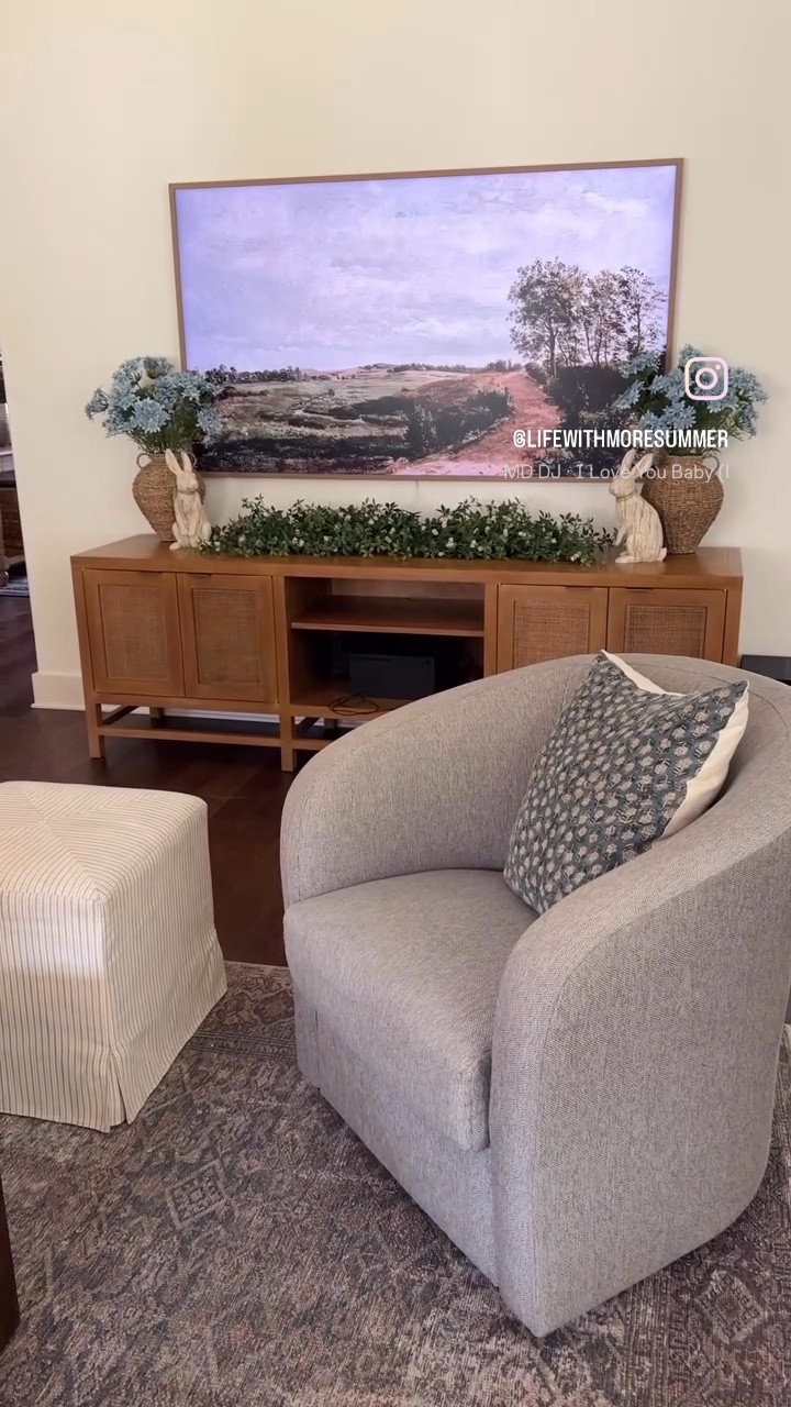 When a big black void becomes artwork instead. Love the difference it makes in a room! 

Another benefit with this TV was the matte screen model, so it reduces any glare, which is especially helpful with all the natural light flooding in. It makes a huge difference both when watching TV and when it’s in “art mode”, as it makes it more believable as framed art.

I can’t tell you how many times this has fooled people. They’re truly amazed when they learn it’s a TV. 

#LTKHome