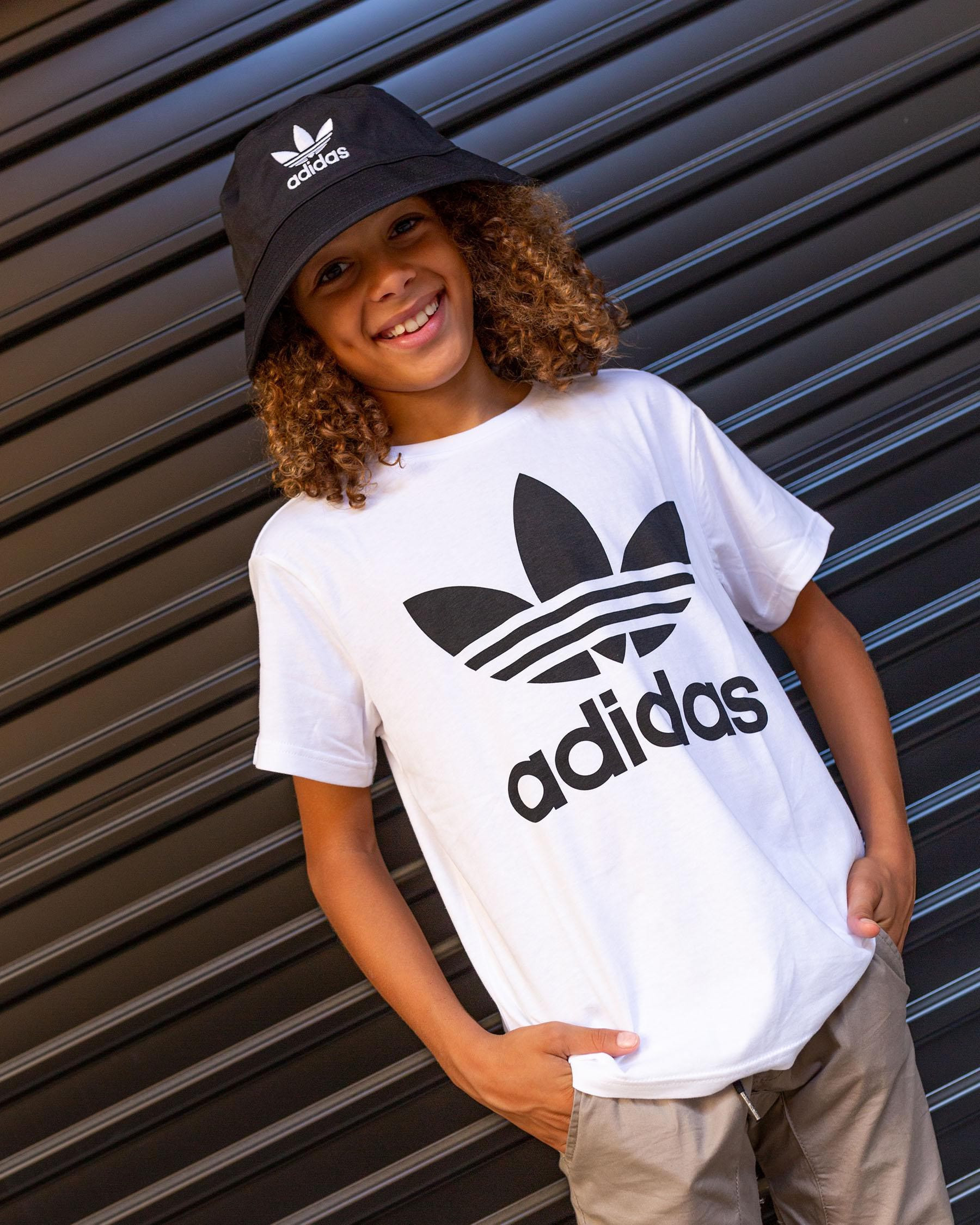 adidas Boys' Ac Bucket Hat in Black/White | City Beach (US)