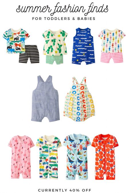 Baby & toddler summer outfits and pajamas — currently 40% off