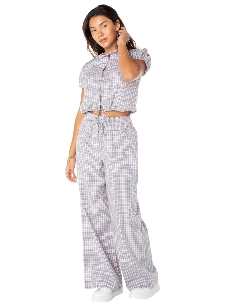 Celebrity Pink Women's and Women's Plus High Rise Pull On Wide Leg Pants, Sizes XS-XXXL - Walmart... | Walmart (US)