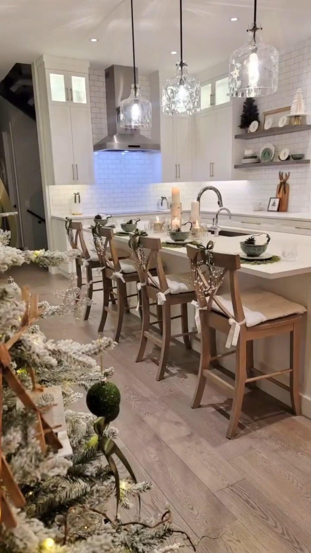 The kitchen is Christmas ready! This year, I replaced the red accents with deep green to coordinate with the winter wonderland theme in the living room. It is a cohesive look from room to room and I am enjoying the peacefulness that it brings.


Christmas decorating / Christmas decor / Neutral Christmas decor / Peaceful Christmas /

#LTKFindsUnder50 #LTKHome #LTKHoliday