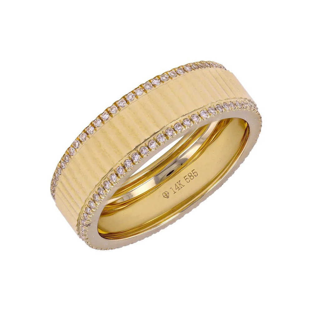14K Natural Diamond Fluted Eternity Ring | Embark Fine Jewelry