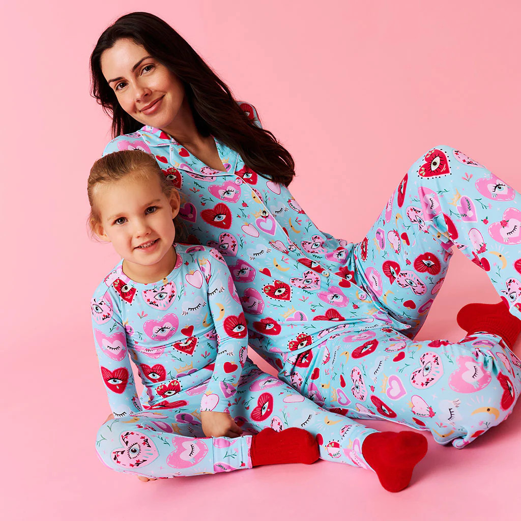 Evil Eye Blue Long Sleeve Toddler Pajamas | Sweet Fiona | Posh Peanut