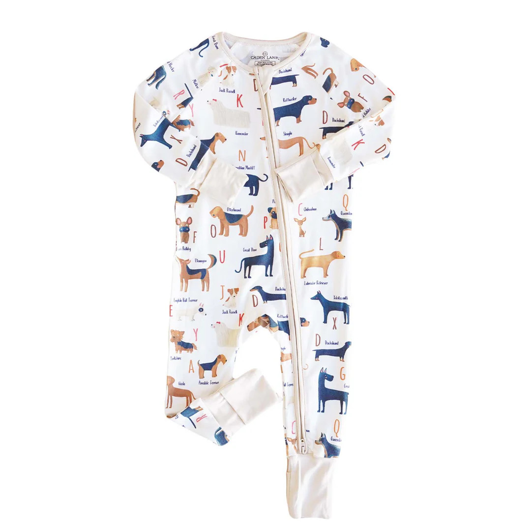 ABC Paw-ty Convertible Zip Romper | Caden Lane
