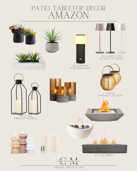 Amazon Home / Amazon Outdoor / Patio Decor / Outdoor Tabletop Decor / Patio Lamps / Faux Patio Plants / Tabletop Firepits / Tabletop Lanterns / outdoor Lighting / 

#LTKhome #LTKstyletip

#LTKSeasonal