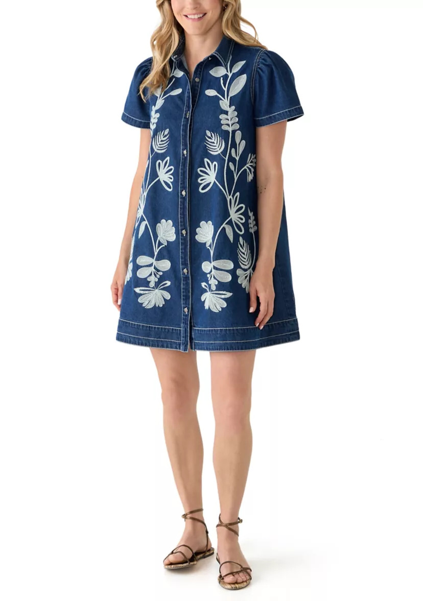 Women's Embellished Denim Dress | Belk