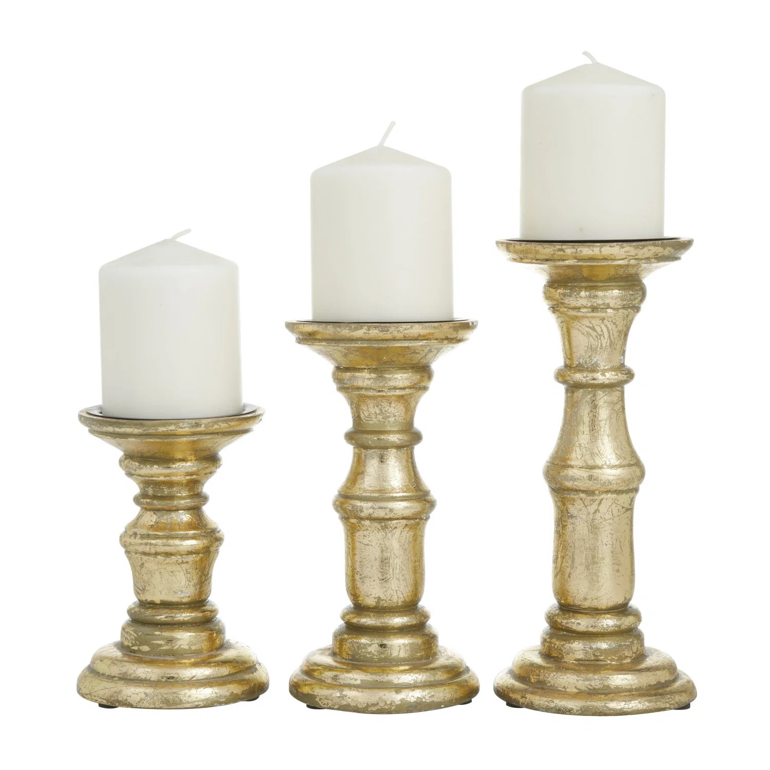 Wood Tabletop Candlestick Set (Set of 3) | Wayfair North America