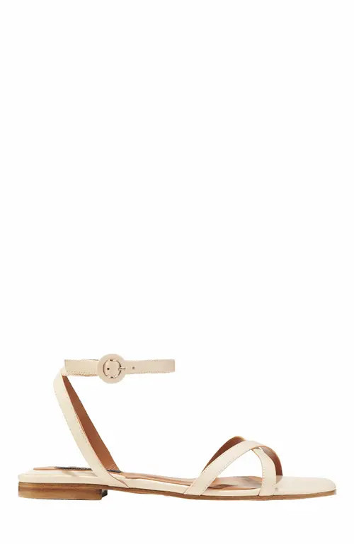 MARGAUX The Flat Sandal in Magnolia at Nordstrom, Size 39.5 | Nordstrom