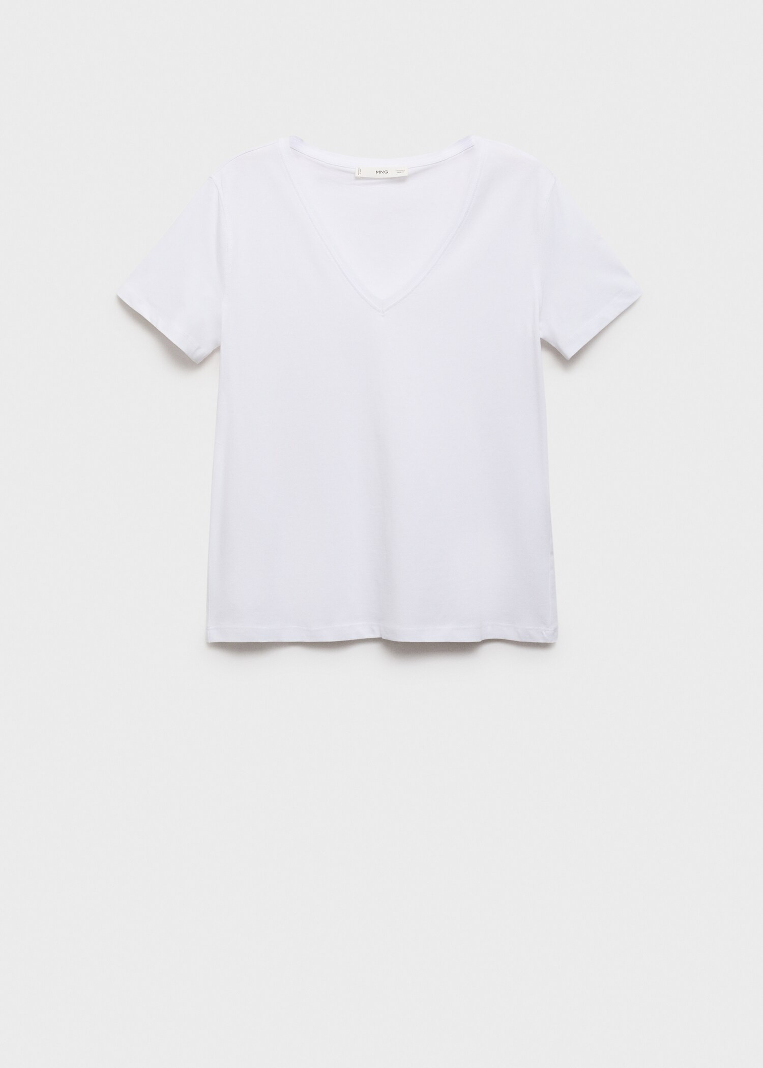 Baumwoll-T-Shirt, V-Ausschnitt - Damen | MANGO Deutschland | Mango EU