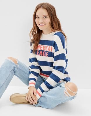 AE Oversized Rugby Sweater | American Eagle Outfitters (US & CA)