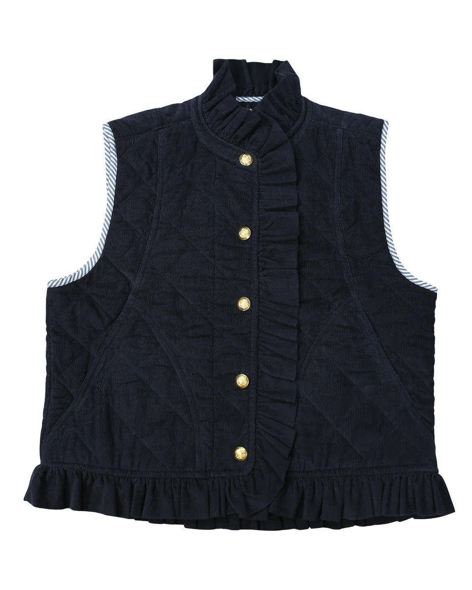 Vivienne Vest in navy | Elizabeth Wilson Designs