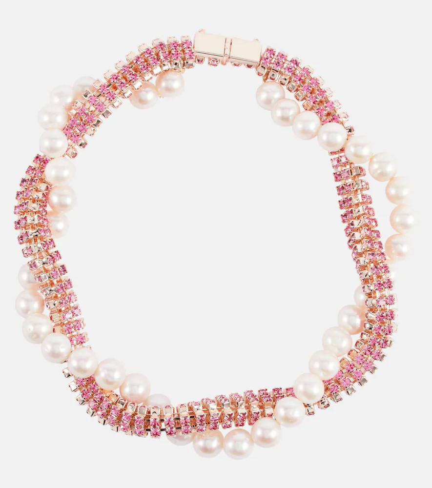 Magda Butrym Crystal and pearl-embellished necklace | Mytheresa (US/CA)