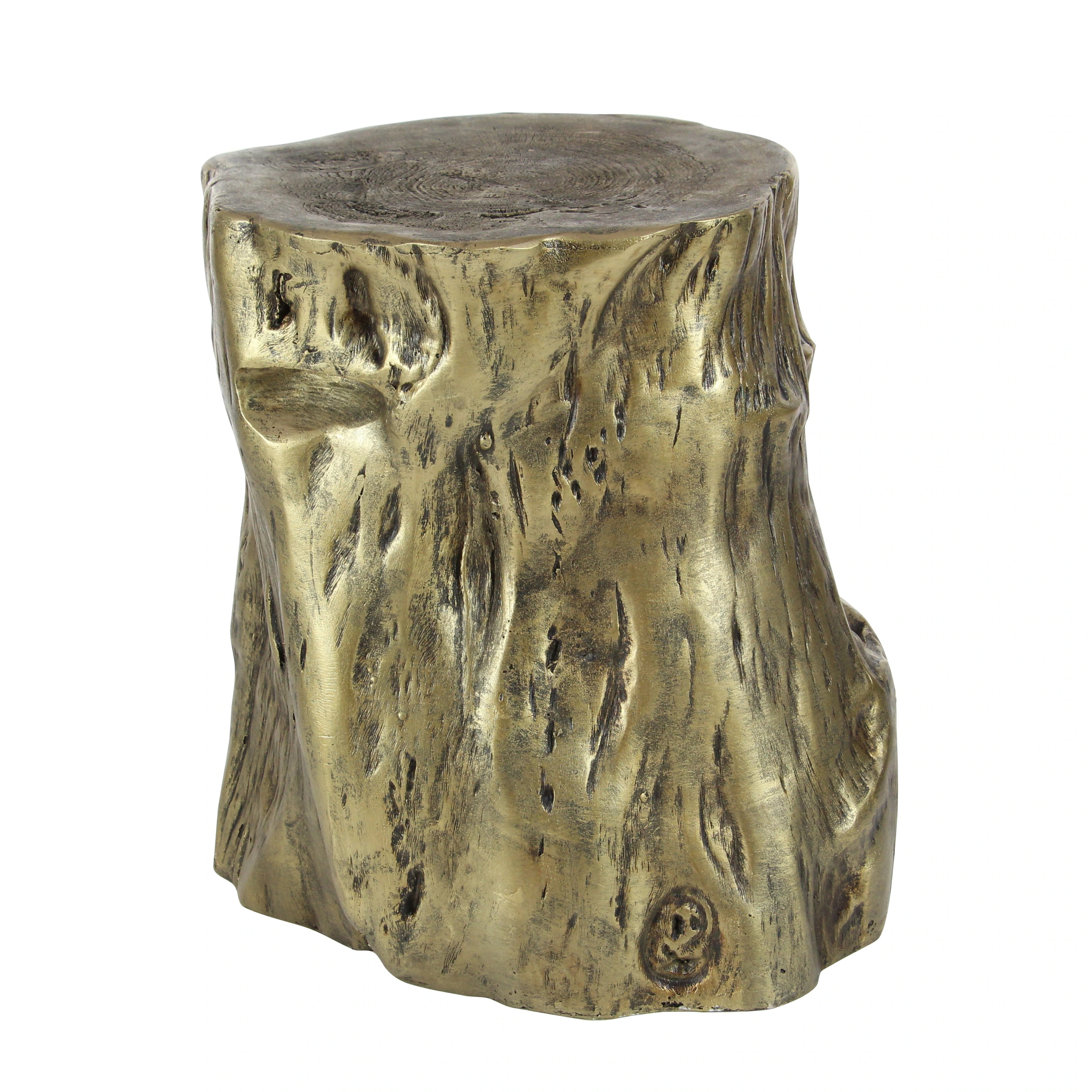 Roche River Decor - Magnesium Oxide Tree Trunk Accent Table - Gold or Silver | Overstock