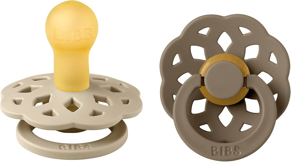 BIBS Pacifiers - Boheme Collection | BPA-Free Baby Pacifier | Made in Denmark | Set of 2 Vanilla/... | Amazon (US)