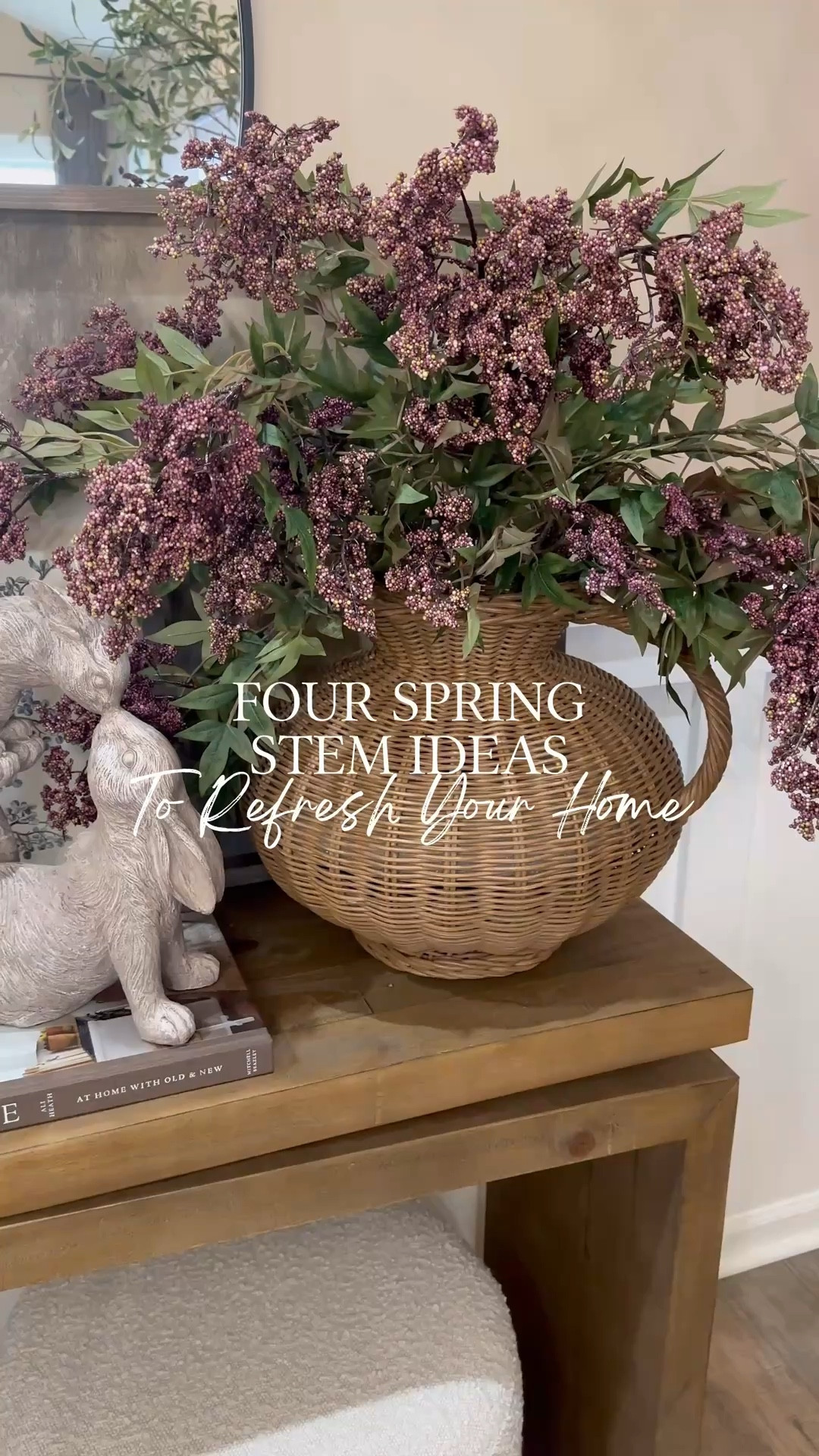 Four Spring Stem Ideas To Refresh Your Home

Follow @farmtotablecreations on Instagram for more home styling and decor finds.

I’m sharing four different stem options I love for spring and styling each one separately to give you a few easy decorating ideas. From magnolia stems and peonies to dusty plum berry stems and ficus leaf stems, each arrangement brings a fresh seasonal touch to your home. Faux stems are one of my favorite ways to quickly refresh an entryway, living room, or styled surface without having to constantly replace fresh flowers.

The build-a-sign frame feature is 15% off with my code FARMTOTABLE.
For reference:
Botanical Print 12x16
Abstract Art 24x24
Both in Briarsmoke stain

#springdecor #springstems #vasedecor #entrywaydecor #consoletable #livingroomdecor #homedecor #fauxstems #flowerstems #decorideas

#LTKSeasonal #LTKHome #LTKSaleAlert