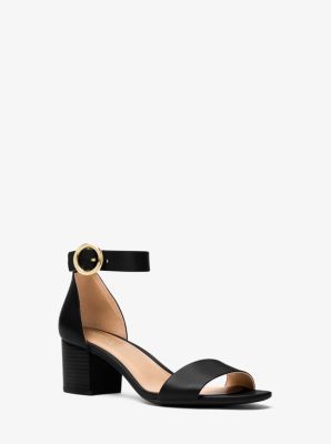 Lena Leather Sandal | Michael Kors US