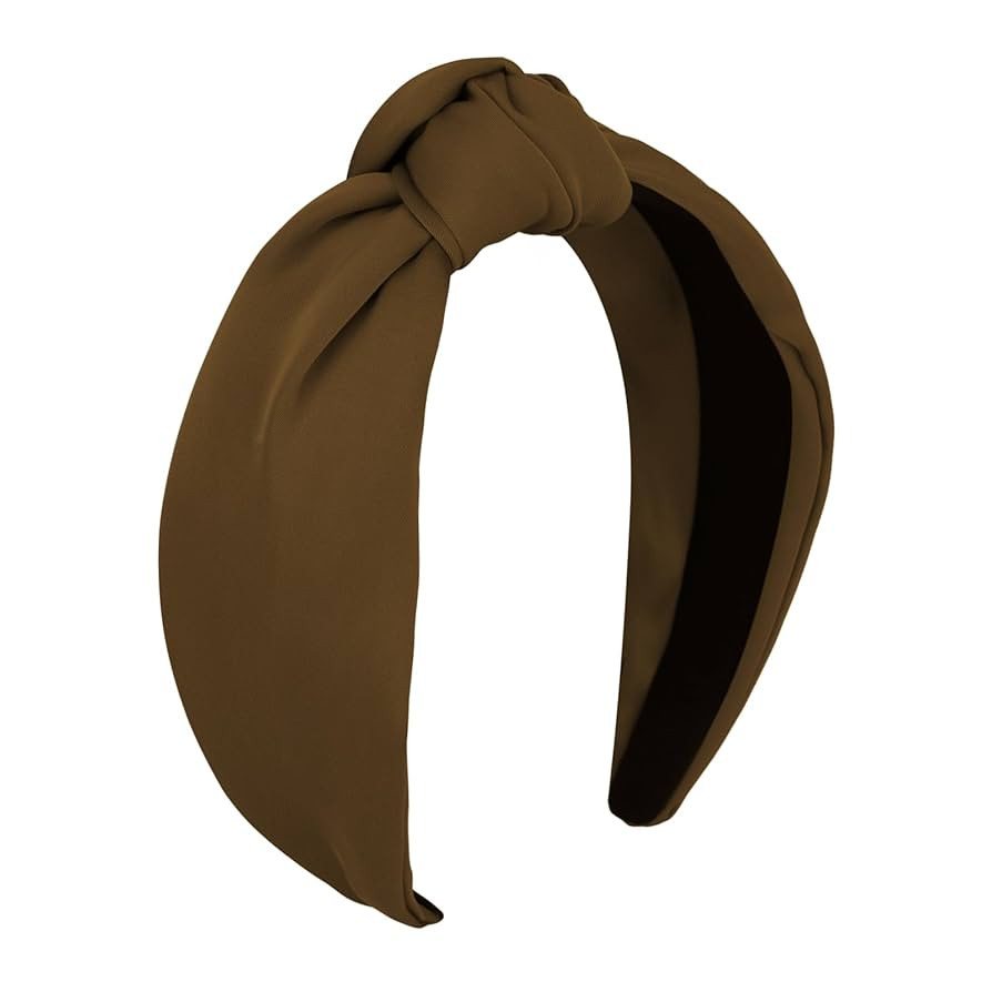 Ondder Brown Headband Top Knot Headbands for Women Cloth Head Bands for Women’s Hair Non Slip F... | Amazon (US)
