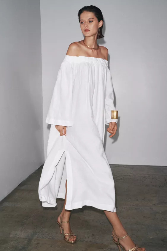 100% LINEN DRESS ZW COLLECTION | Zara UK