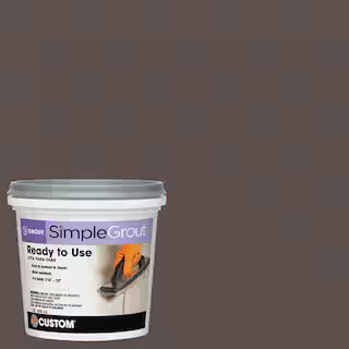 Custom Building Products SimpleGrout #647 Brown Velvet 1 qt. Pre-Mixed Grout PMG647QT - The Home ... | The Home Depot