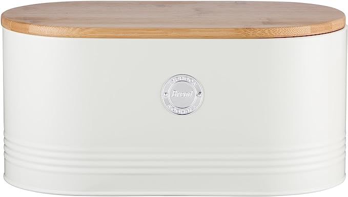 Typhoon Living Bread Bin with Bamboo Lid, 16 x 33.5 x 18 cm, Cream | Amazon (US)