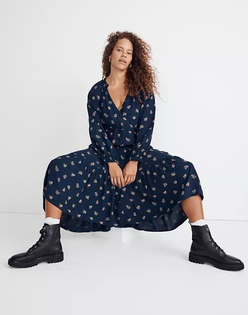 Midi Dress in Brittanica Floral | Madewell