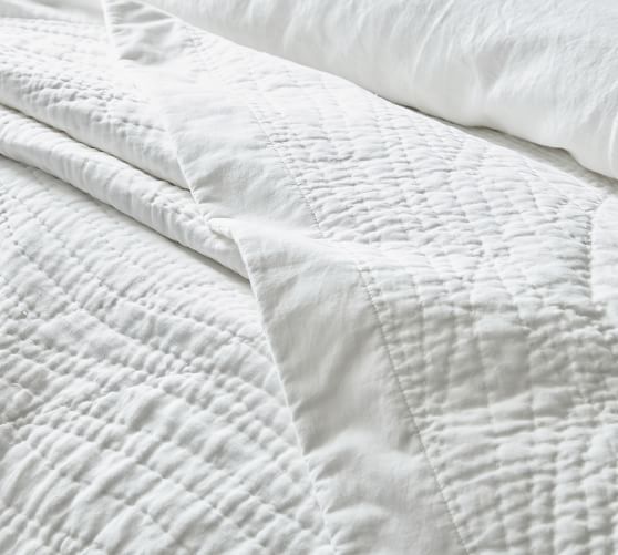 Belgian Flax Linen Handcrafted Quilt & Shams | Pottery Barn (US)