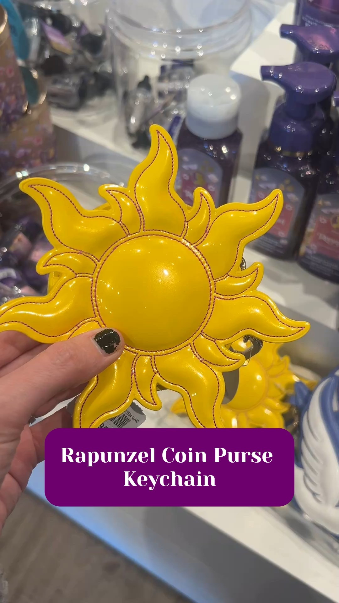 The Rapunzel sun coin purse from Bath & Body Works is such a cute little nod to Tangled ☀️💜

The golden sun detail is so pretty, it’s the perfect size for cards or cash, and it clips right onto your purse or park bag. If you love Rapunzel, Tangled merch, or collecting the Disney Princess Bath & Body Works accessories, this is such a fun little piece to add before it disappears.

#LTKmomlife #LTKTravel #LTKHome