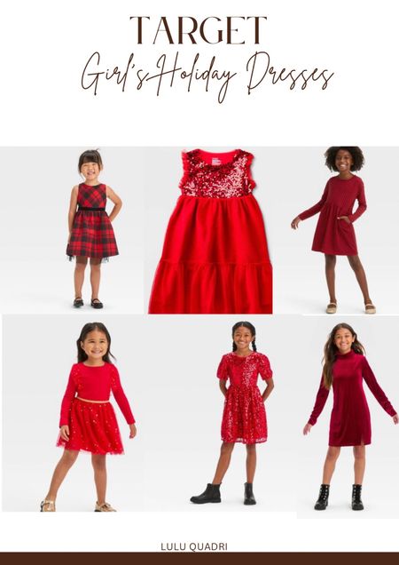 Target finds. Red holiday dresses. Girls dresses. Christmas dresses. Holiday photos. Sequin kids dresses. Kids fashion finds. Kids holiday fashion  

#LTKstyletip #LTKkids #LTKHoliday