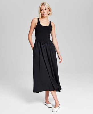 And Now This Women’s Scoop-Neck Mixed-Media Dress, Created for Macy’s  - Macy's | Macy's