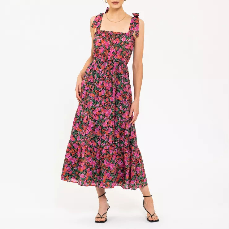 August Sky Women's Self Tie Midi Dress | Target