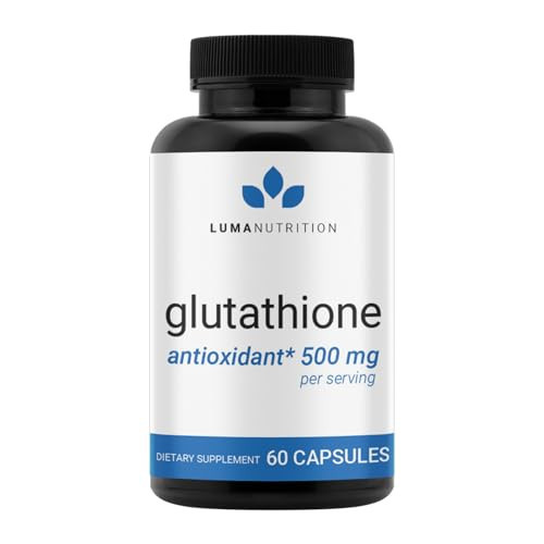 Premium Glutathione - Reduced Glutathione 500mg - Glutathione Supplement - L-Glutathione - Antioxidant Support - Liver Support - 60 Capsules | Amazon (US)