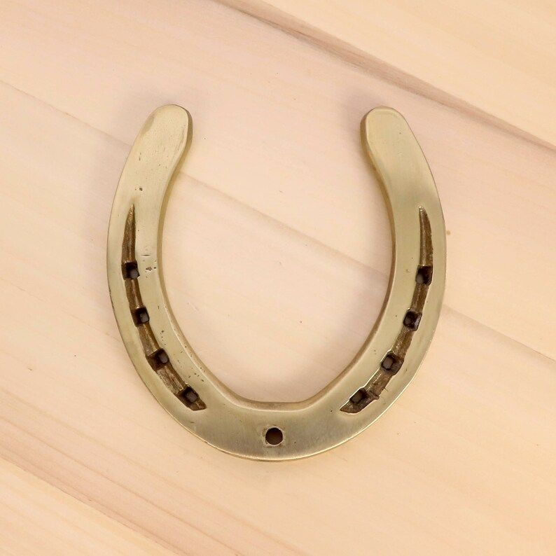 Horseshoe wall hanging / decor || miniature || Vintage solid brass || good luck | Etsy (US)