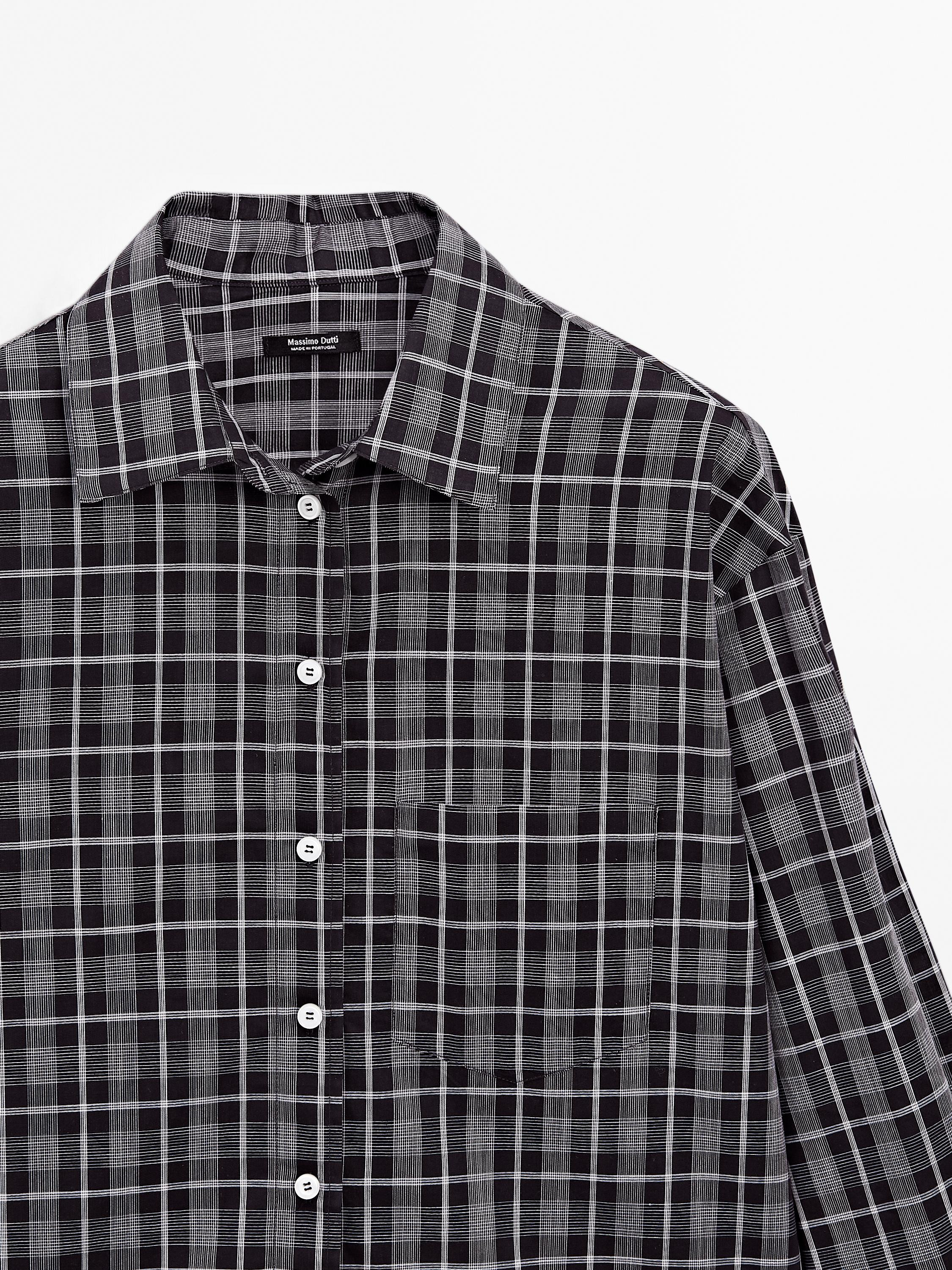 Shirt made of 100% cotton fabric. Long sleeves with buttoned cuffs. Oxford collar. Button-up fron... | Massimo Dutti UK