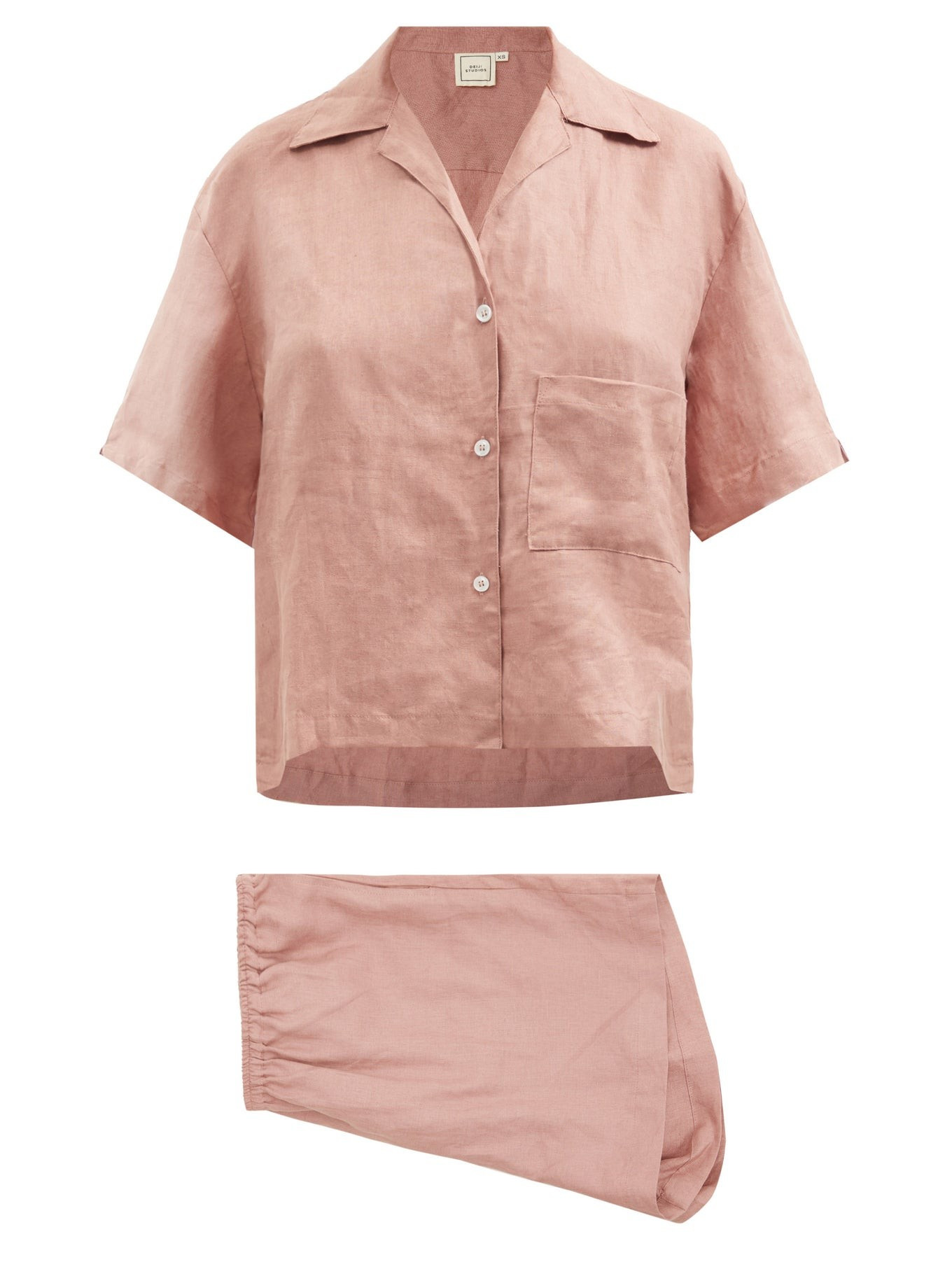 04 short linen pyjamas | Deiji Studios | Matches (UK)